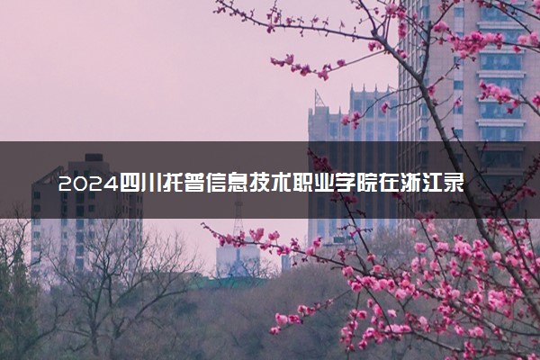 2024四川托普信息技术职业学院在浙江录取分数线 各专业分数及位次