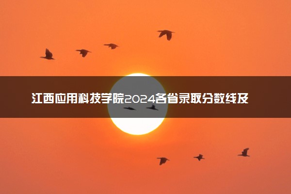 江西应用科技学院2024各省录取分数线及最低位次是多少