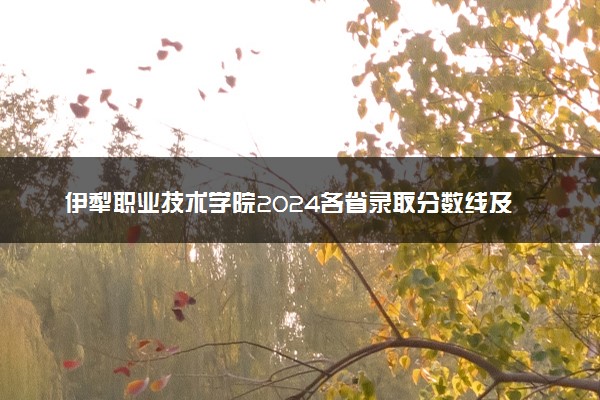 伊犁职业技术学院2024各省录取分数线及最低位次是多少