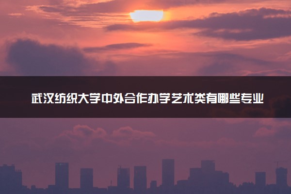 武汉纺织大学中外合作办学艺术类有哪些专业 值得读吗