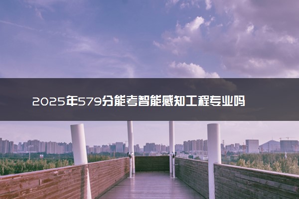 2025年579分能考智能感知工程专业吗 579分智能感知工程专业大学推荐