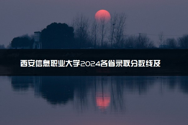 西安信息职业大学2024各省录取分数线及最低位次是多少