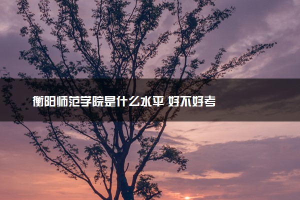 衡阳师范学院是什么水平 好不好考