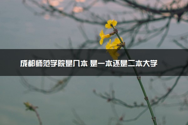 成都师范学院是几本 是一本还是二本大学