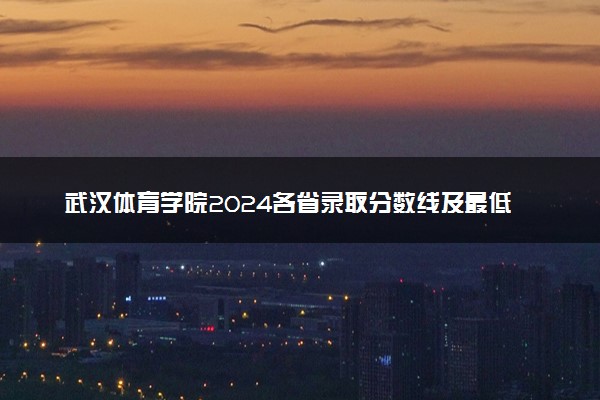 武汉体育学院2024各省录取分数线及最低位次是多少