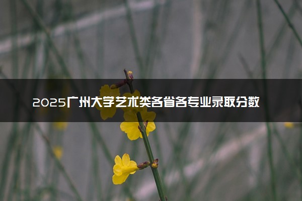 2025广州大学艺术类各省各专业录取分数线汇总