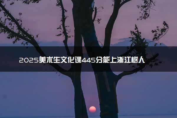 2025美术生文化课445分能上浙江树人学院吗