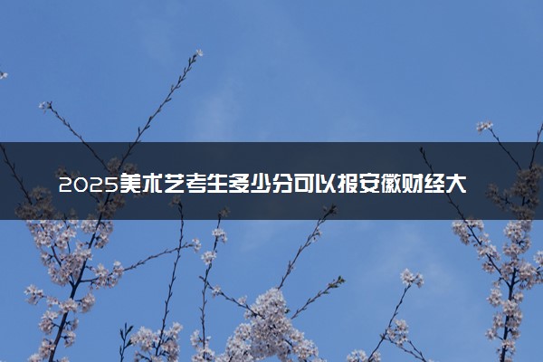 2025美术艺考生多少分可以报安徽财经大学