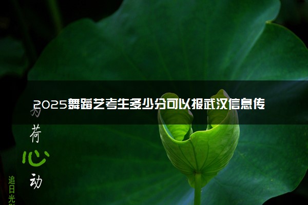 2025舞蹈艺考生多少分可以报武汉信息传播职业技术学院