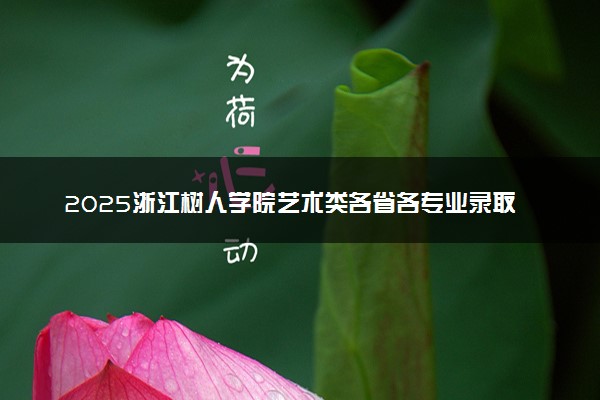 2025浙江树人学院艺术类各省各专业录取分数线汇总