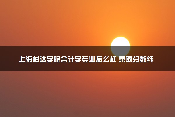 上海杉达学院会计学专业怎么样 录取分数线多少