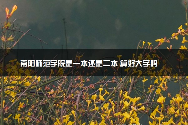 南阳师范学院是一本还是二本 算好大学吗