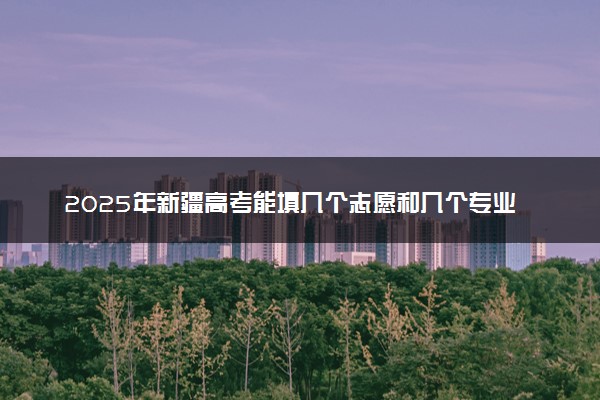 2025年新疆高考能填几个志愿和几个专业