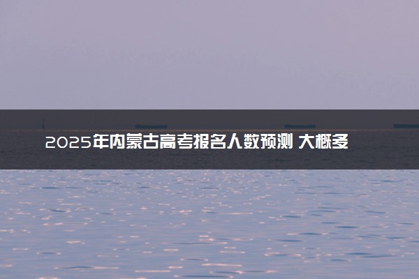 2025年内蒙古高考报名人数预测 大概多少人参加高考