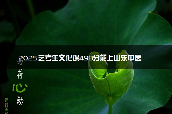 2025艺考生文化课498分能上山东中医药高等专科学校吗