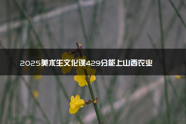 2025美术生文化课429分能上山西农业大学吗