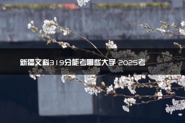 新疆文科319分能考哪些大学 2025考生稳上的大学名单