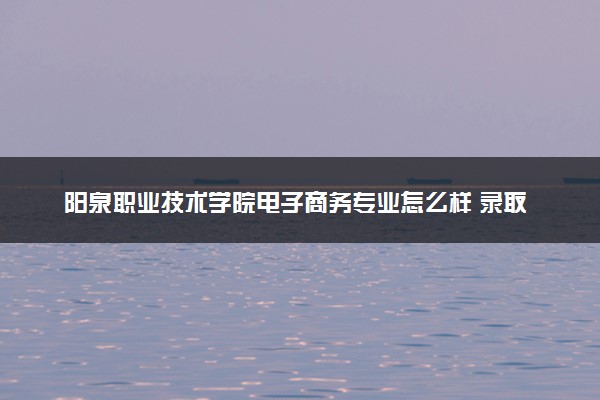 阳泉职业技术学院电子商务专业怎么样 录取分数线多少