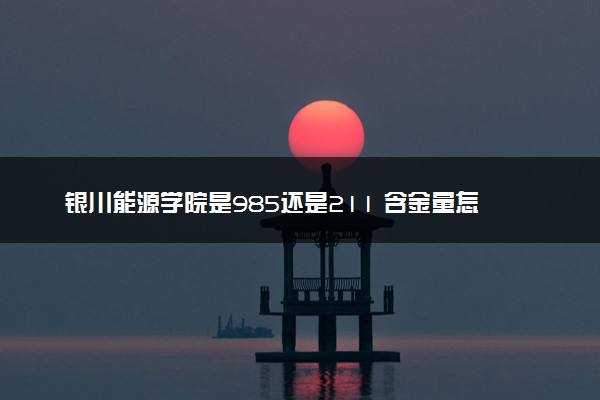 银川能源学院是985还是211 含金量怎么样