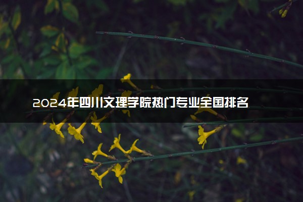 2024年四川文理学院热门专业全国排名 有哪些专业比较好