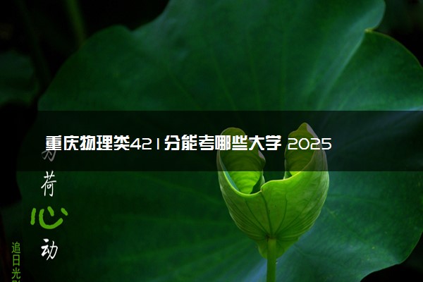 重庆物理类421分能考哪些大学 2025考生稳上的大学名单