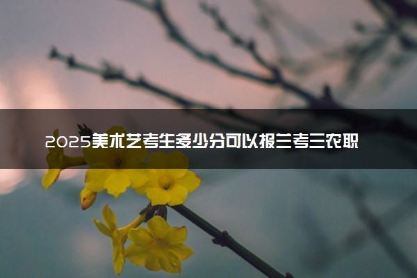 2025美术艺考生多少分可以报兰考三农职业学院