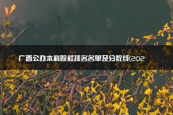 广西公办本科院校排名名单及分数线(2025年参考)