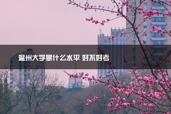 温州大学是什么水平 好不好考