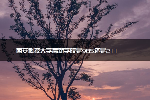 西安科技大学高新学院是985还是211 含金量怎么样