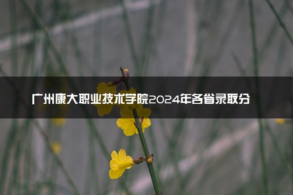 广州康大职业技术学院2024年各省录取分数线 多少分能考上