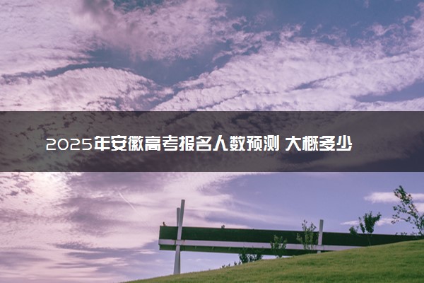 2025年安徽高考报名人数预测 大概多少人参加高考