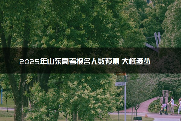 2025年山东高考报名人数预测 大概多少人参加高考