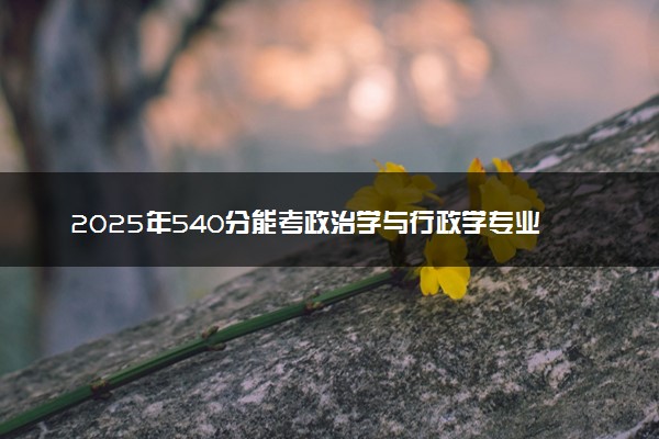 2025年540分能考政治学与行政学专业吗 540分政治学与行政学专业大学推荐