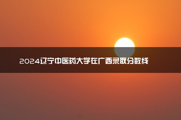 2024辽宁中医药大学在广西录取分数线 各专业分数及位次