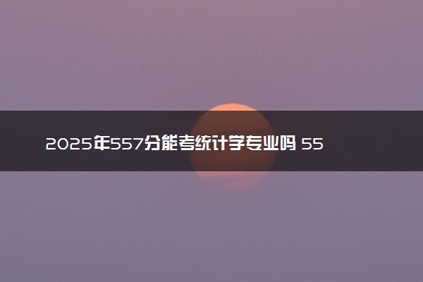 2025年557分能考统计学专业吗 557分统计学专业大学推荐