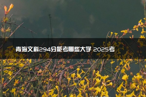 青海文科294分能考哪些大学 2025考生稳上的大学名单