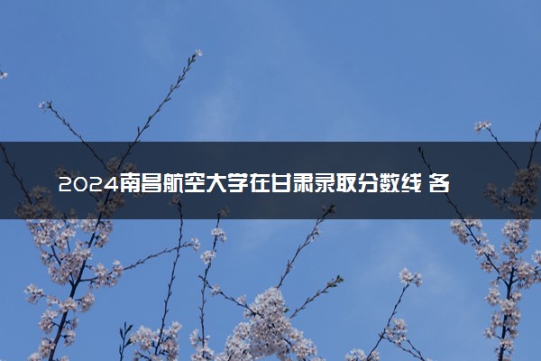 2024南昌航空大学在甘肃录取分数线 各专业分数及位次