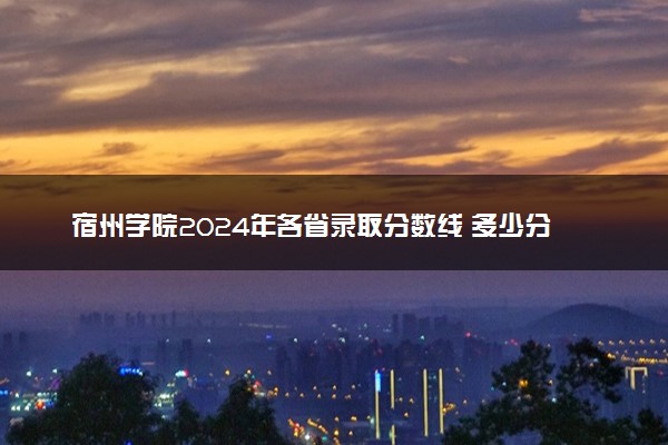 宿州学院2024年各省录取分数线 多少分能考上