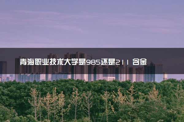 青海职业技术大学是985还是211 含金量怎么样