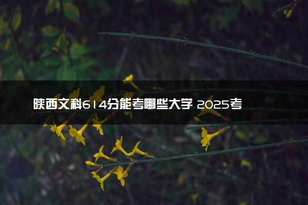 陕西文科614分能考哪些大学 2025考生稳上的大学名单