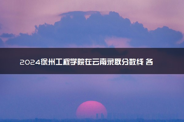 2024徐州工程学院在云南录取分数线 各专业分数及位次