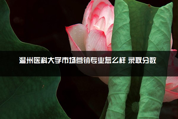 温州医科大学市场营销专业怎么样 录取分数线多少