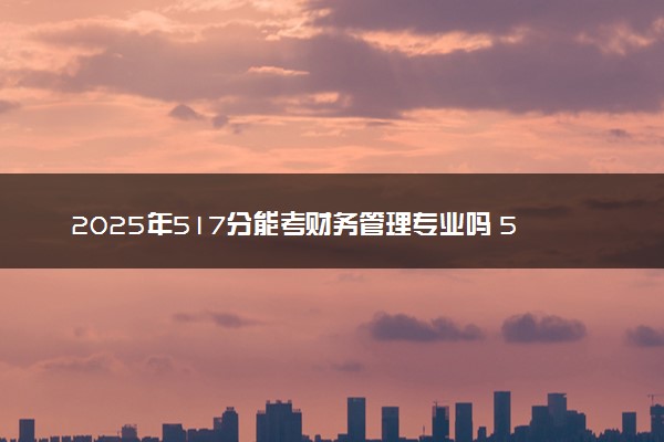 2025年517分能考财务管理专业吗 517分财务管理专业大学推荐