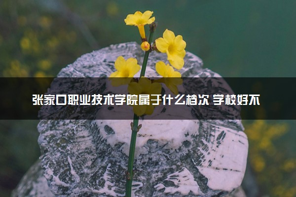 张家口职业技术学院属于什么档次 学校好不好