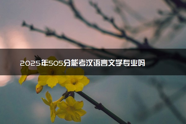 2025年505分能考汉语言文学专业吗 505分汉语言文学专业大学推荐