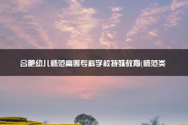 合肥幼儿师范高等专科学校特殊教育（师范类）专业怎么样 录取分数线多少