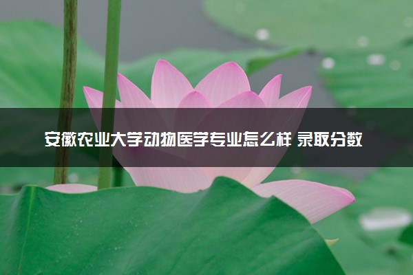 安徽农业大学动物医学专业怎么样 录取分数线多少