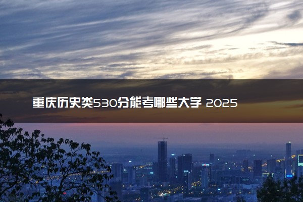 重庆历史类530分能考哪些大学 2025考生稳上的大学名单