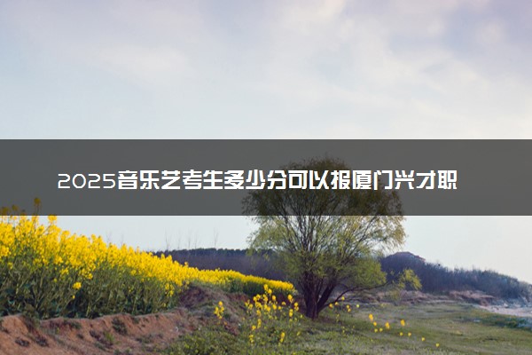 2025音乐艺考生多少分可以报厦门兴才职业技术学院