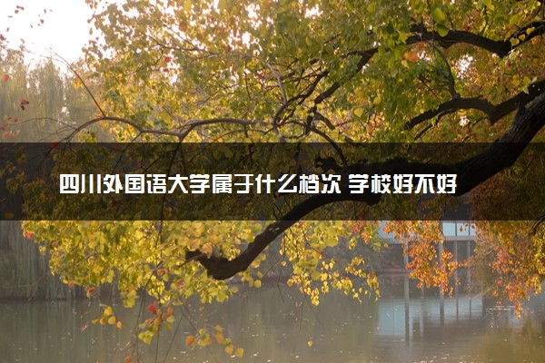 四川外国语大学属于什么档次 学校好不好